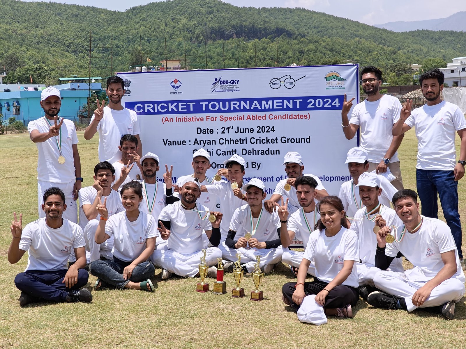 Cricket Tournament organized by SPMU, DDU-GKY Uttarakhand