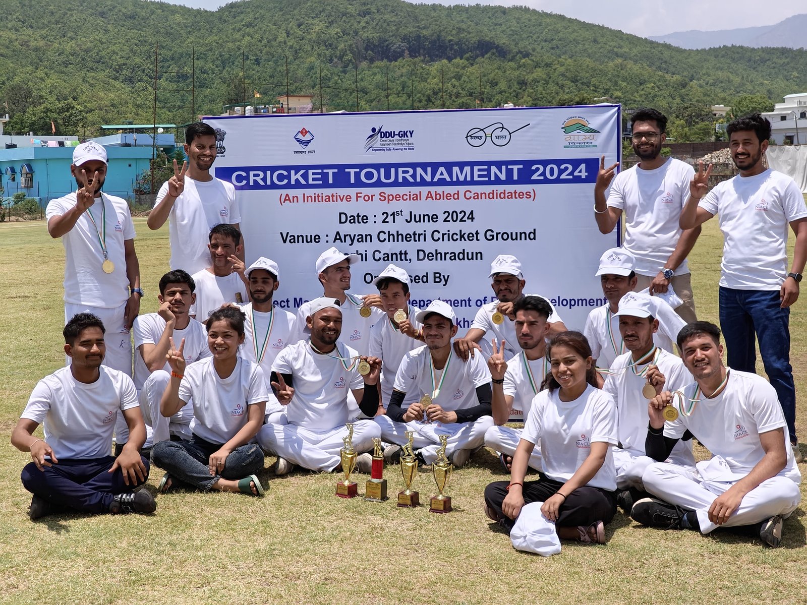 Cricket Tournament organized by SPMU, DDU-GKY Uttarakhand