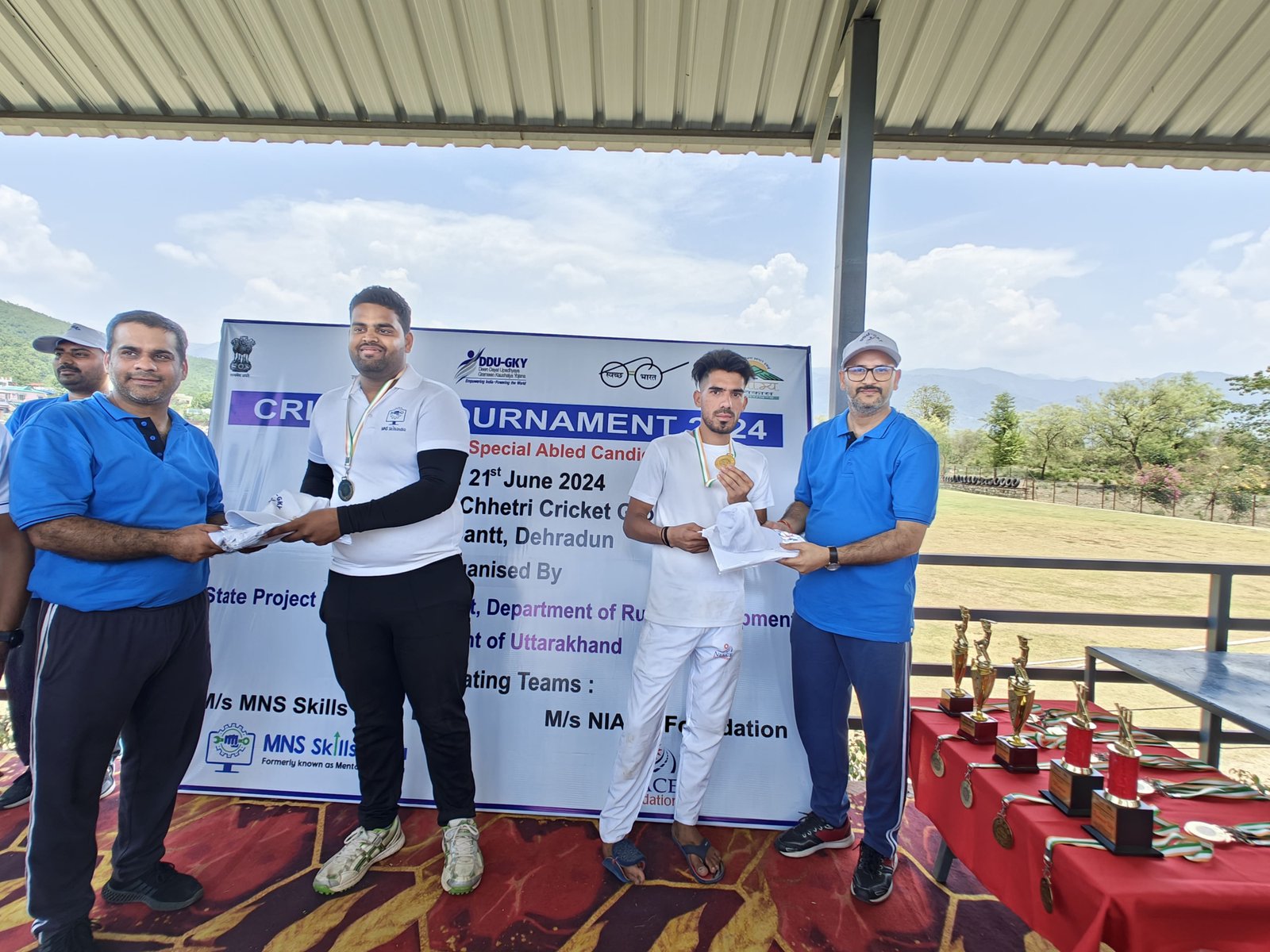 Cricket Tournament organized by SPMU, DDU-GKY Uttarakhand